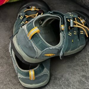 Keen Kids Dark Green and Yellow Sport Sandals